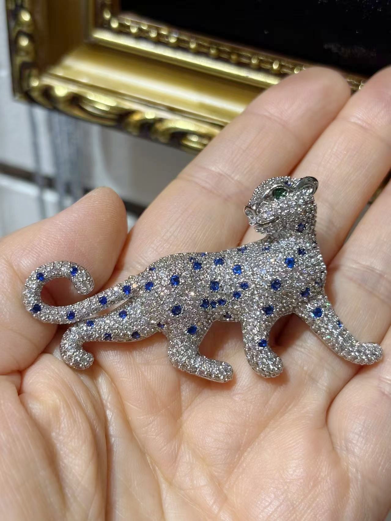 The Leopard Crystal Brooch